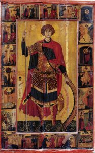 Ikone des hl. Georg vom Anfang des 13. Jahrhunderts