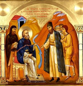 Ausschnitt aus der Ikone des heiligen Ignatij, Bischof des Kaukasus.