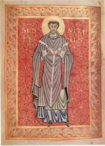 Der heilige Nicetius, Abbildung aus dem Egbert-Psalter