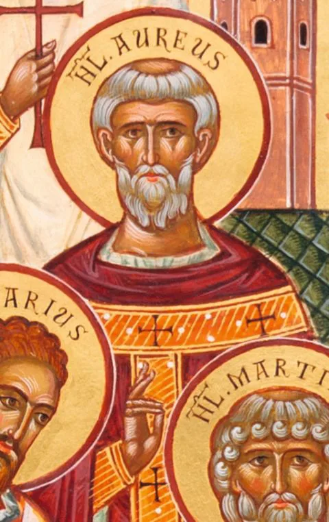 Der Heilige Aureus (Ausschnitt der Ikone der Heiligen von Mainz)