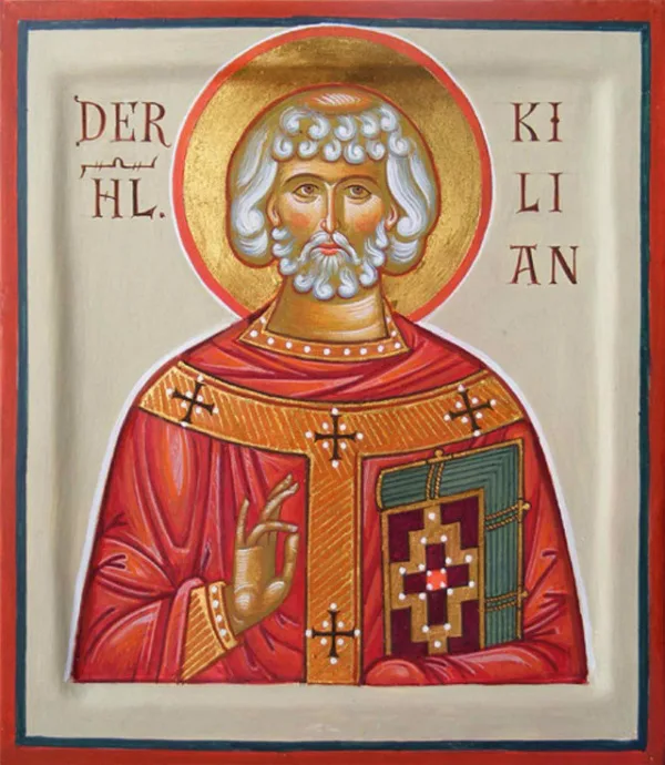 Ikone des hl. Kilian, von A. Stoljarov.