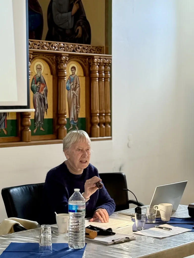 Cornelia bein 2. Orthodoxen Ärzte-Treff zum Thema "Organspende und Transplantationsmedizin"